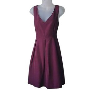 J.Crew Purple (Jammy Berry Shade) V Neck Sleeveless Cocktail Dress | Size 6 |EUC